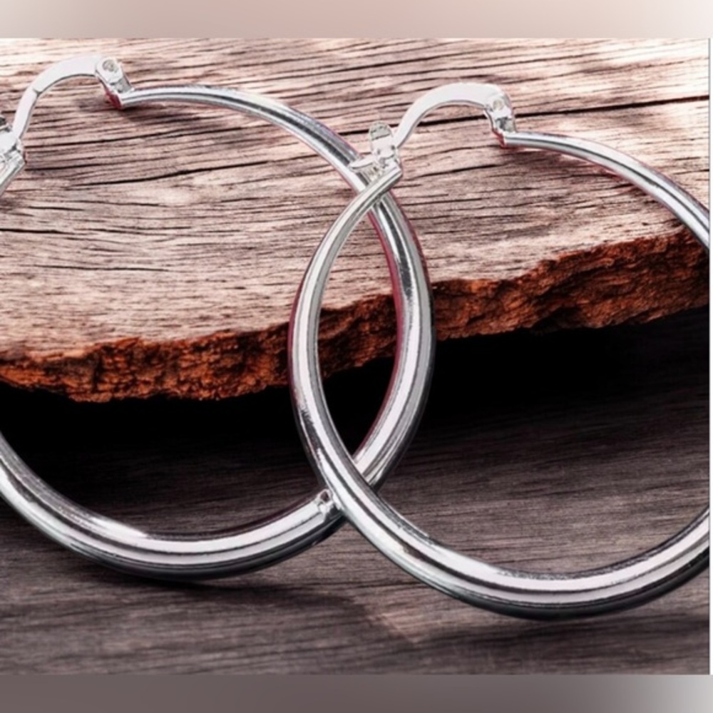 14k Gold vermeil 40mm hoops Hoop earrings